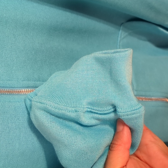 Teal 2x Zip Up Sweatshirt - Picture 4 of 5